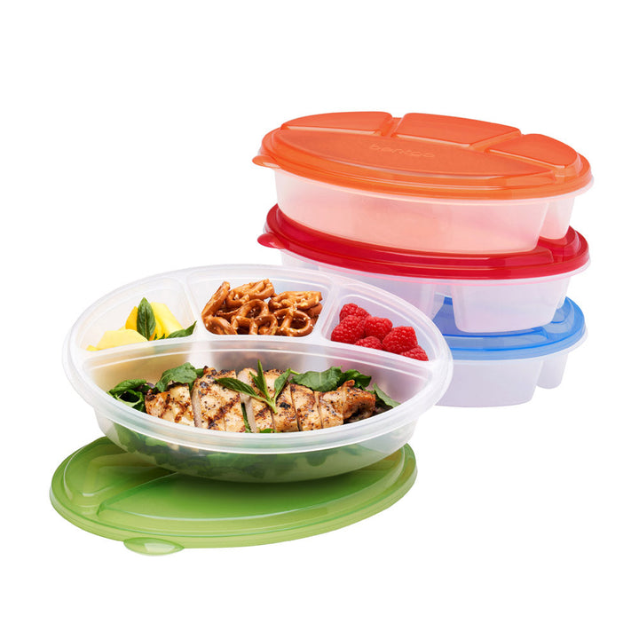 Bentgo Easyboxes 4-Compartment Oval Containers 8-Piece Set Z6