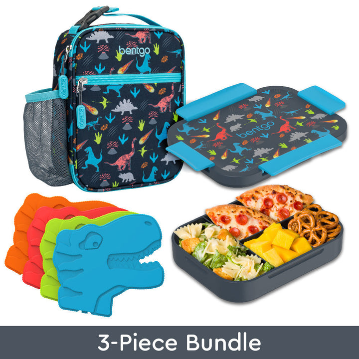 Bentgo Kids Snap & Go Lunch Box, Insulated Lunch Tote, & Ice Packs Y7